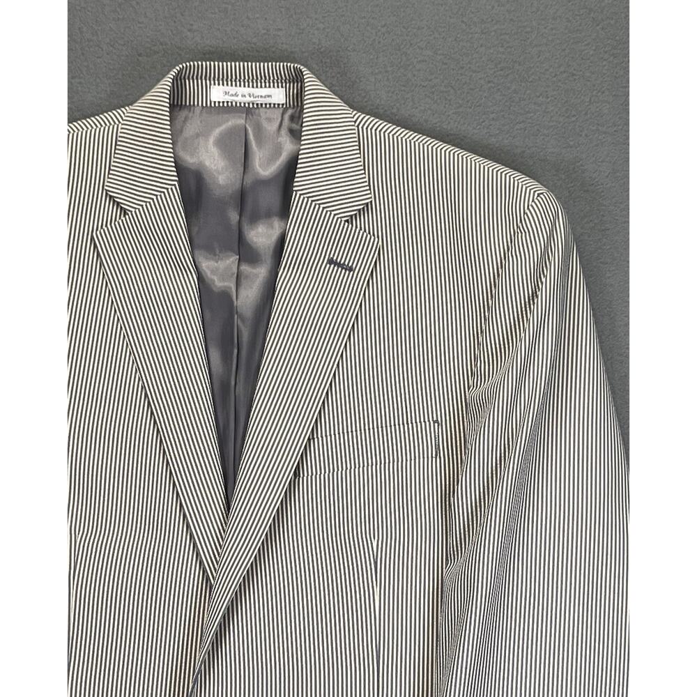 Ralph Lauren Men’s Seersucker Blazer Size 42L Blue Stripe Lightweight